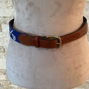 Smathers & Branson Crossed Lax Sticks (needlepoint belt hand-stitched)